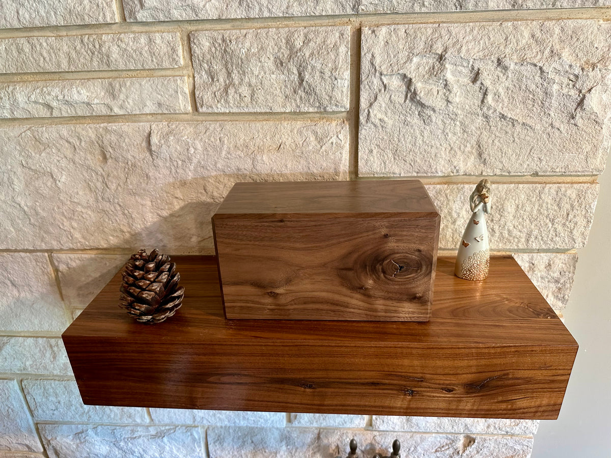 The Ridgeline — Solid Walnut Memorial Urn