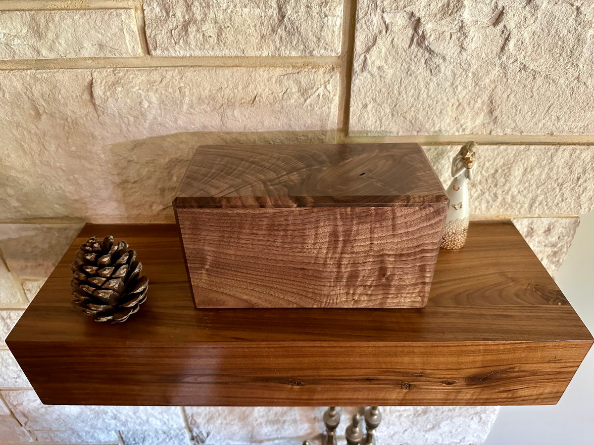 The Ridgeline No. 2 — Curly Walnut Memorial Urn