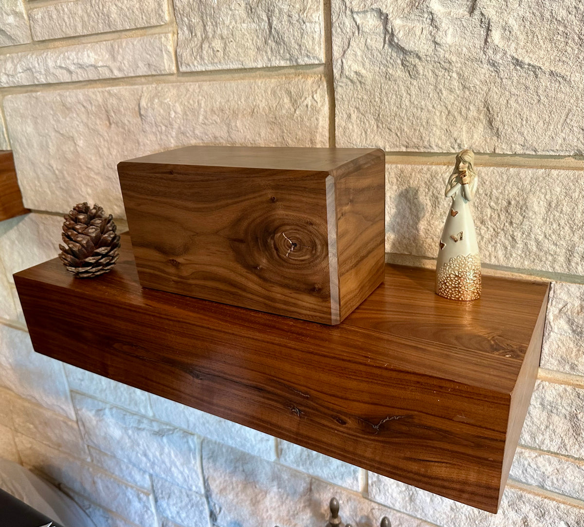 The Ridgeline — Solid Walnut Memorial Urn