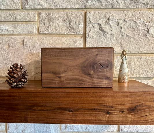 The Ridgeline — Solid Walnut Memorial Urn